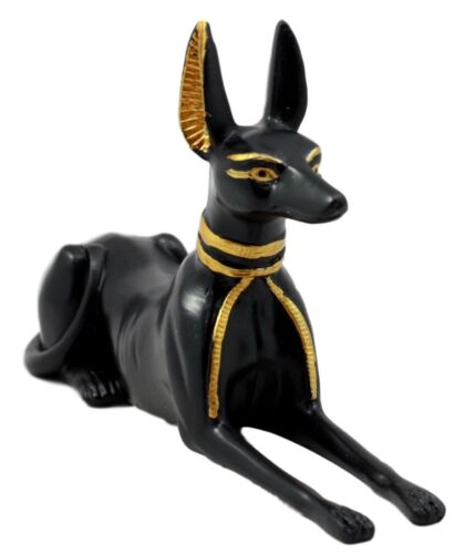 Ebros Egyptian Classical God Anubis Jackal Dog Figurine 5.5"L Deity of Afterlife