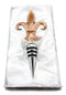 Bronze Color Acrylic French Fleur De Lis Wine Bottle Stopper Topper W/ Cork Bar