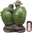 Ebros Tortoise Lovers Solar LED Lantern Light SHELLO Greeting Sign Statue 15"H