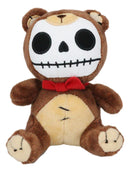 Small Furry Bones Skeleton Honey Bear With Red Ribbon Soft Plush Toy Doll