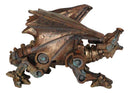 Ebros Roaring Steampunk Copper Skinned Robotic Cyborg Winged Dragon Figurine Statue