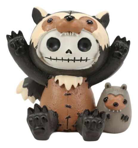 Larger Furry Bones Hugh The Skunk Bear Wolverine Voodoo Skeleton Figurine 3.5"H