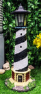 Ebros Nautical Cape Hatteras Lighthouse Statue 20.5" Tall with Solar Lantern LED