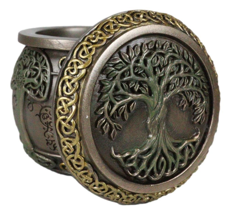 Celtic Knot Sacred Tree of Life Yggdrasil Triple Goddess Decorative Jewelry Box