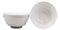 Contemporary Large White Porcelain Trapezoid Round Bowls 44oz 8.5"Dia Set Of 3