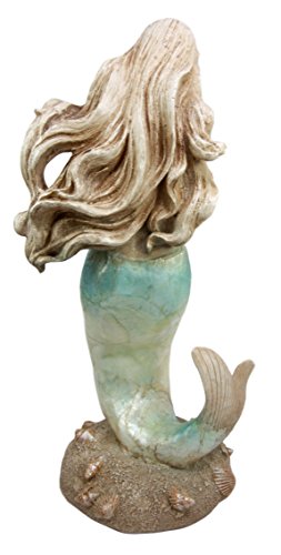 Ebros Large Ocean Mermaid Maiden Collecting Seashells Decor Figurine 14.75"H