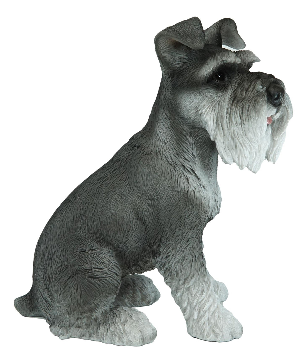 Ebros Large Sitting Realistic Schnauzer Puppy Dog Statue 13"H Pet Pal Pedigree Breed