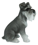 Ebros Large Sitting Realistic Schnauzer Puppy Dog Statue 13"H Pet Pal Pedigree Breed
