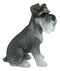 Ebros Large Sitting Realistic Schnauzer Puppy Dog Statue 13"H Pet Pal Pedigree Breed