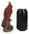 Wild Northern Red Cardinal Bird Perching on Tree Stump Spring Bouncing Figurine