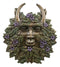 Ebros Spring Blooms & Blossoms Horned Greenman Pan Wall Decor Plaque Sculpture