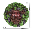 Ebros Dionysus Bacchus Spirit of The Vine Decor Wall Plaque 5.25" Diameter Wiccan Wicca Art Decorative Sculpture by Oberon Zell