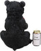 Whimsical Forest Black Bear Holding Colorful Christmas Mini Gnomes Statue 14"H