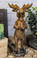 Rustic Western Whimsical Innocent Bull Moose Elk Deer Standing Figurine Decor