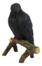 Ebros Gift Gothic Raven Crow Perching On Tree Branch Scavenger Bird Figurine 5.75" High