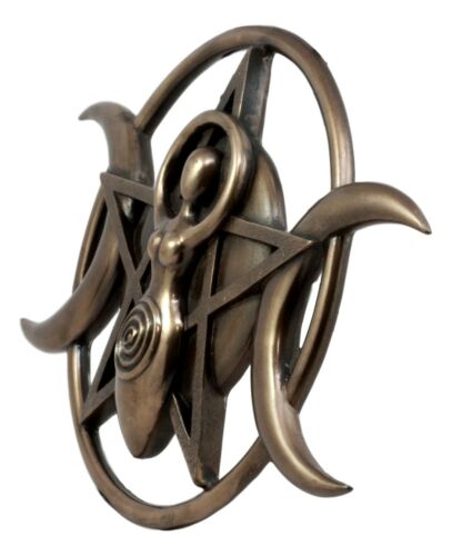 Neopagan Spiral Goddess Wall Decor Lunar Triple Goddess Wicca Plaque Figurine