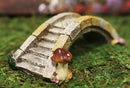 Ebros Fairy Garden Miniature Stone Bridge with Toadstool Mushroom Figurine 7" L
