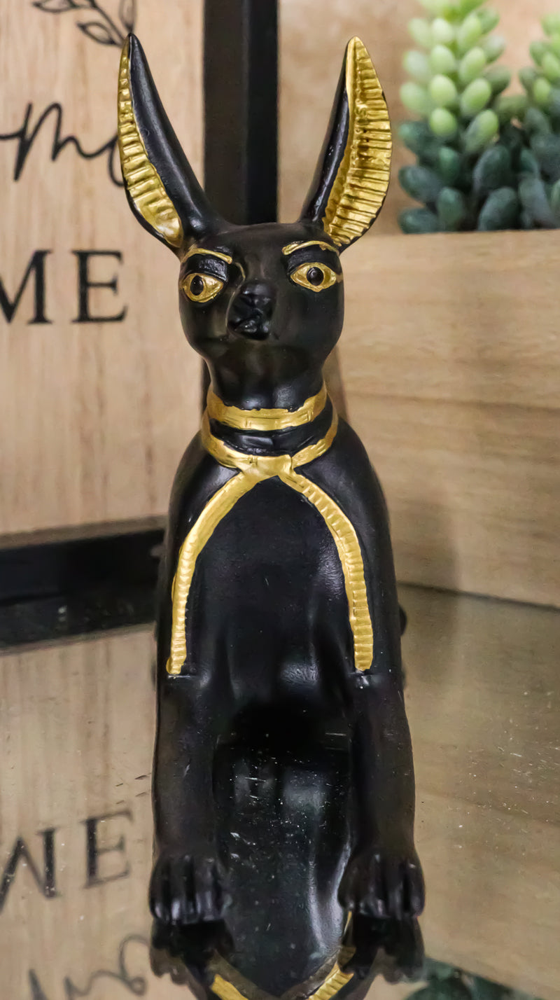 Egyptian Deity of Mummification Afterlife God Anubis In Dog Jackal Form Figurine