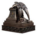 Bronzed Inspirational Guardian Mourning Angel Cremation Urn Statue 320 Cu Inch