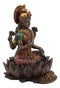 Ebros Hindu Goddess Of Prosperity Lakshmi Seated On Lotus Flower Throne Statue 6.25"H