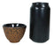 Ebros Japanese Pine Copper Finish Matchstick Pattern Heavy Cast Iron Tea Pot and Cups Set Serves 2