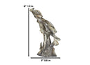 Marine Giant Sea Turtle With Hatchling Baby Riding Current Faux Marble Figurine