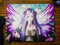 Ebros Anne Stokes Mystic Aura Butterfly Fairy Wood Framed Picture Canvas Wall Decor