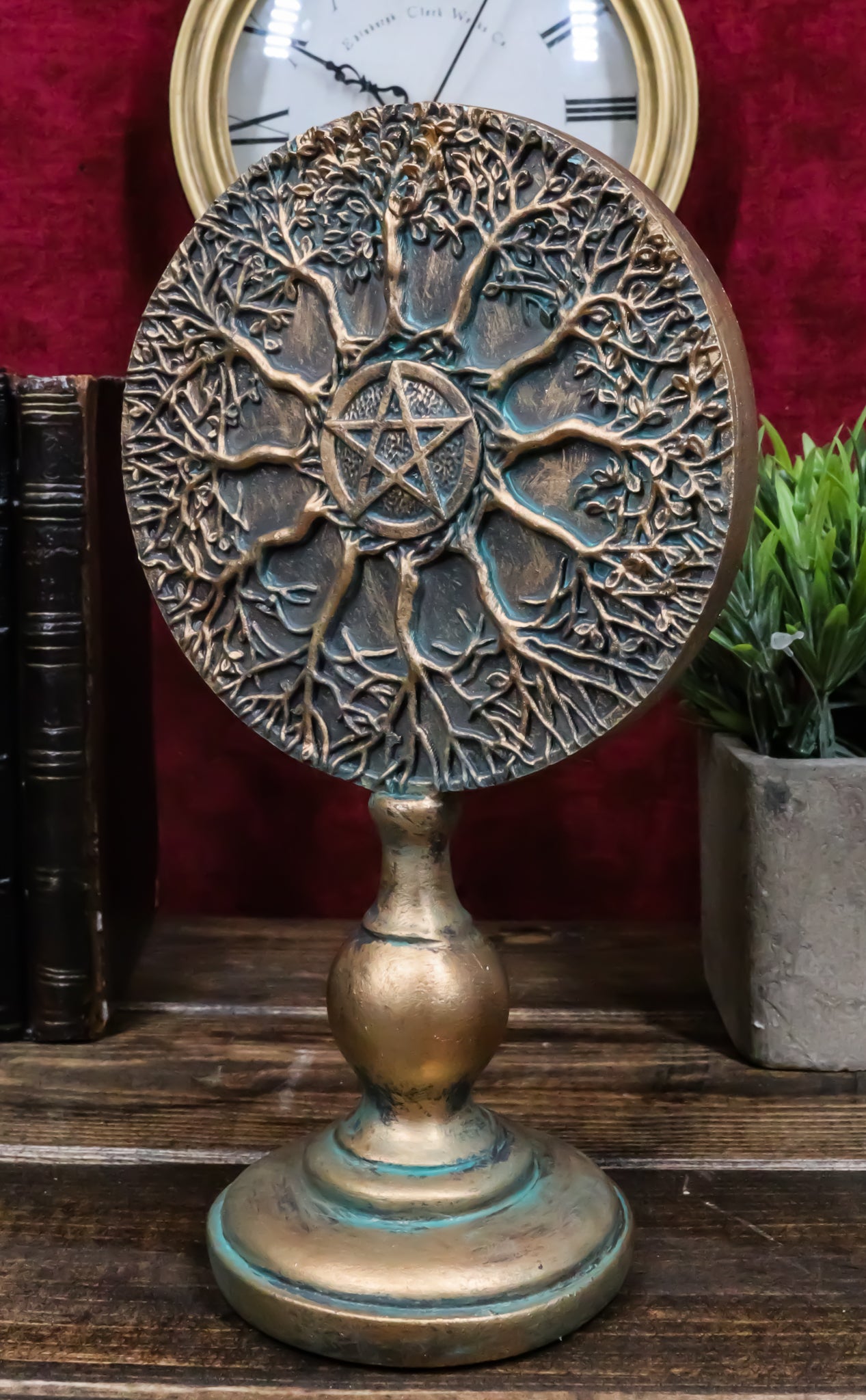 Wicca Spring Summer Fall Winter Trees Wheel of Life With Pentagram Fig ...