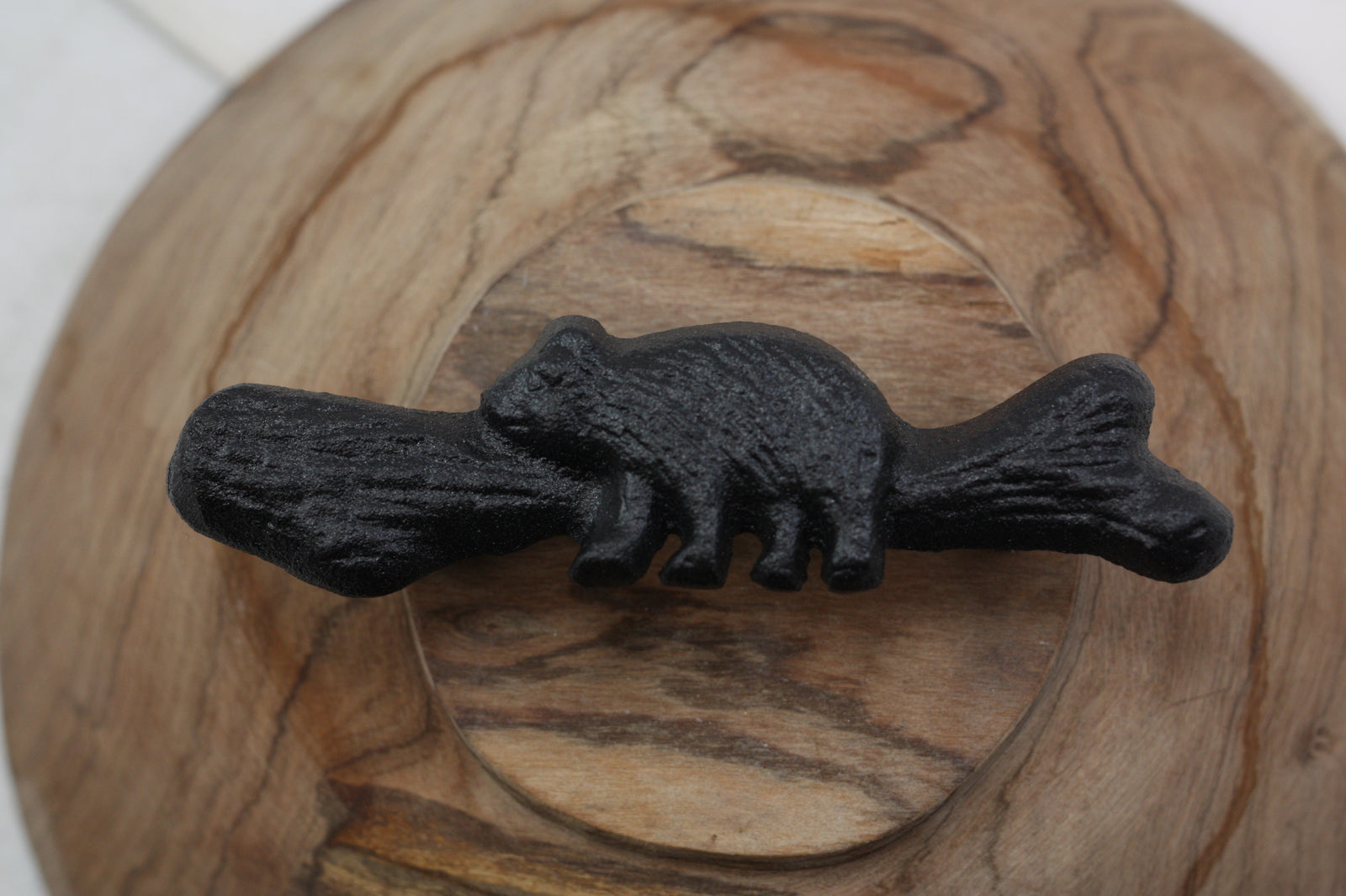 Cast Iron Rustic Western Black Bear Drawer Door Pulls Hardware