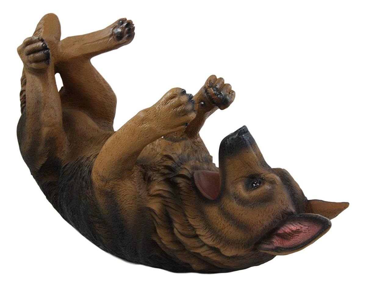 Canine Tan German Shepherd Dog Wine Bottle Holder Figurine Kitchen Decorative - Ebros Gift