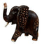 Balinese Wood Handicrafts Safari Jungle Elephant With Trunk Up Figurine 10"H