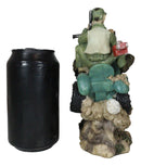 Hillbilly Ride Country Hunter With Rifle On A Mud Runner With Animals Figurine