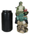 Hillbilly Ride Country Hunter With Rifle On A Mud Runner With Animals Figurine