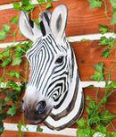 Madagascar Large Zebra Head Wall Decor Plaque 16"Tall Taxidermy Decor Sculpture
