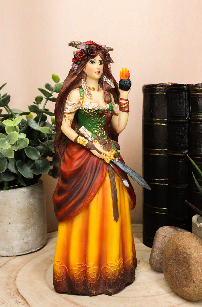 Celtic Irish Goddess Brigid Threefold Deity of Heling Poetry Smithcraft Figurine