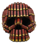 Hunters Ammo 12 Gauge Shotgun Bullet Shell Casings Skull Statue 6.75'L Graveyard