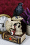 Gothic Crow Perching On Books And Skull With Plucked Eye Decorative Jewelry Box