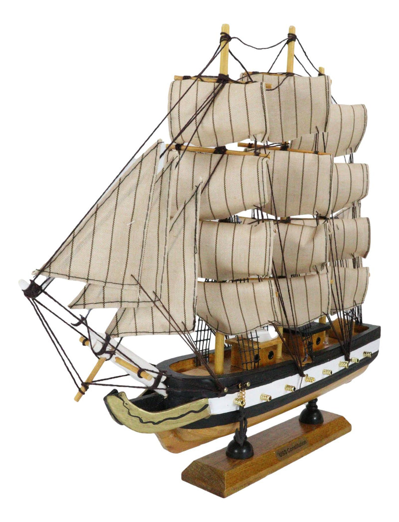 12"H Handicraft Wood Old Ironsides USS Constitution Frigate Ship Model Display
