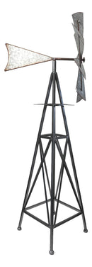 41" Oversized Galvanized Metal Rustic Country Farm Agricultural Windmill Outpost