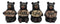 Ebros Set of 4 Inspirational Bears Statues Whimsical Cute Black Bear Holding Love Believe Faith and Hope Sign Plaque Small Figurines Western Decor Rustic Nature Lovers