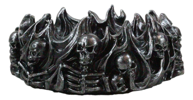Ebros Gift Arch Devil Skull Face Fire Hell Bone Spiral Cigarette Ashtray Resin Figurine