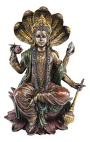 Ebros Hindu God Vishnu On 5 Cobras Throne Statue Narayana Protector Rama Krishna