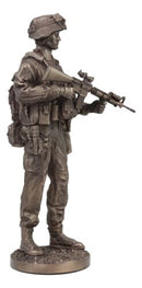 US Military War Soldier Marine Rifleman On Guard Statue 13.5"Tall Infantry Unit
