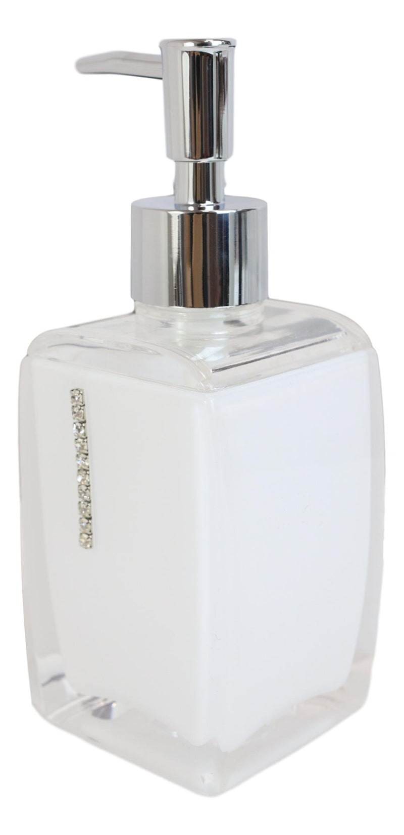 Stain White Austrian Crystals 6 Piece Chic Bathroom Vanity Accessories Gift Set