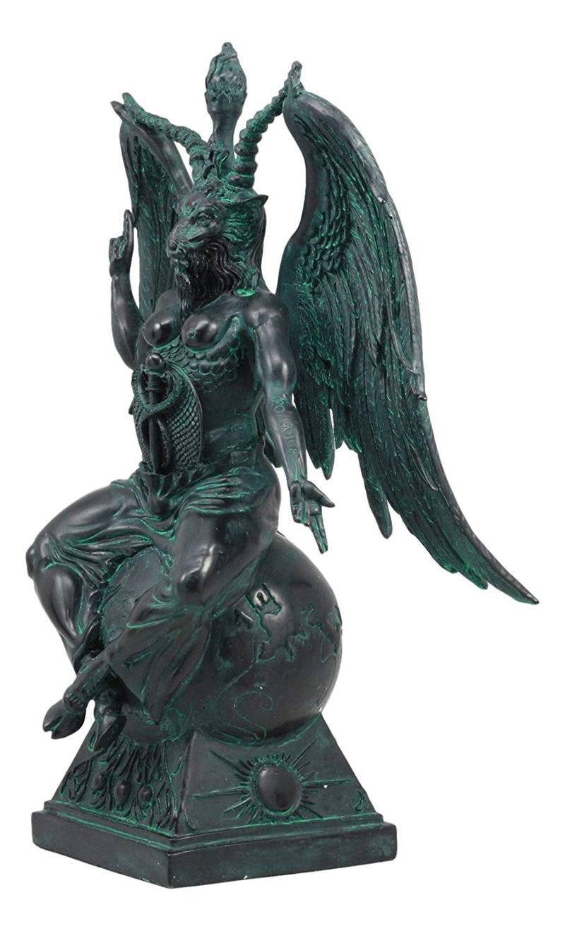 15"H Baphomet Sabbatic Goat Idol Occultic Statue Figurine Maxine Miller