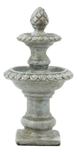 Ebros Fairy Garden Miniature 2 Tier Artichoke Finial Water Fountain Figurine 5"H