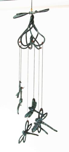 Ebros Cottage Garden Dragonfly Aluminum Resonant Relaxing Wind Chime Patio Garden Decor