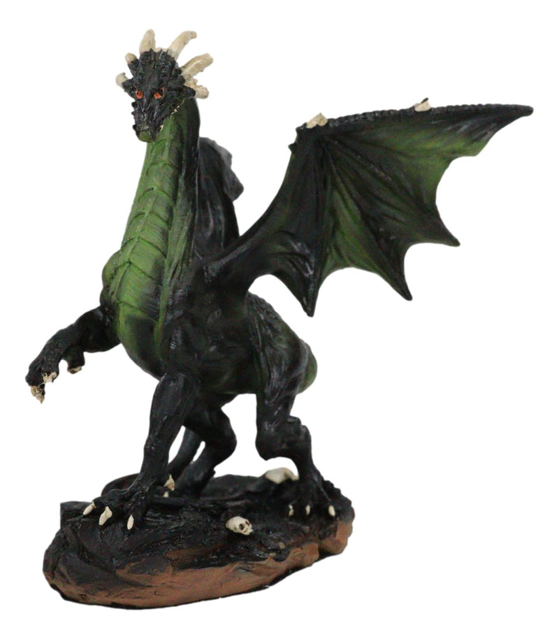 Fantasy Green Chested Celestial Midnight Dragon Black Ghost Small Figurine