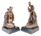 Ebros Professional Golfer And Golf Caddy Bag Bookends Set Statue 8.75"Tall