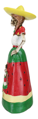 Day of The Dead Sandia Senorita Watermelon Garment Lady Skeleton Dancer Figurine